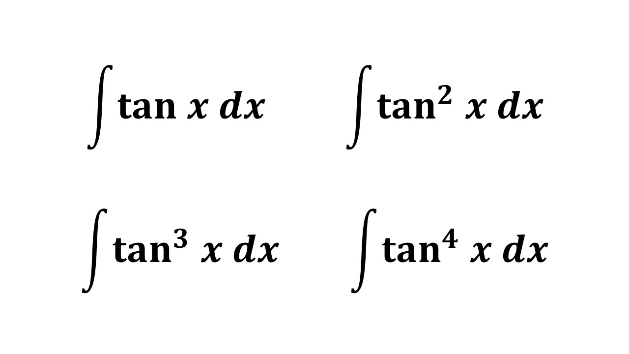 Tanx のべき乗の不定積分 数学の庭